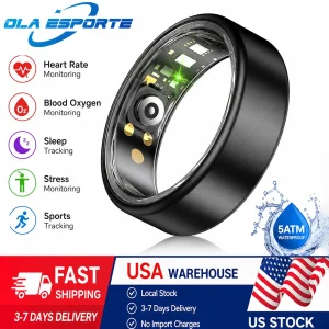 New R09 Smart Ring Men Women ,Heart Rate Blood Oxygen, Waterproof