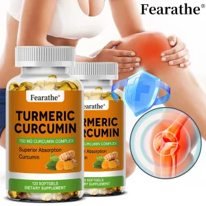 Organic Turmeric Curcumin Capsules - 750 Mg Highest Potency
