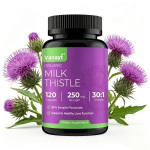 Organic Milk Thistle 250mg 30:1 Extract Capsules Support Liver Cleanse Detox