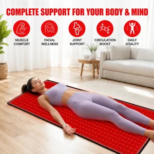 Therapy Mat 660nm& 850nm Red Light Therapy Adjustable Timer & Intensity