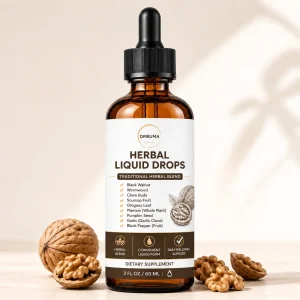 Natural Herbal Liquid Drops 60ml 2 oz, Daily Plant-Based Energy Boost